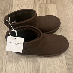 NWT American Eagle Brown Ankle Boots with fur🤎